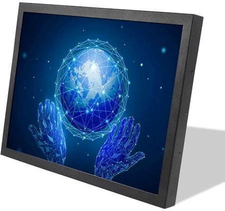 VSDISPLAY Industrie Monitor, 48,3 cm (19 Zoll) 1280 x 1024 1000 nit TFT LCD Bildschirm, VGA DVI Video Eingang, Metallgehäuse mit Halterungen