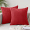 Slozzi 2er Set Kordsamt Kissenbezug Rot 40x40 Kissenbezüge Kissenhülle Sofakissen Dekokissenbezug Couchkissen Weich für Sofa Schlafzimmer Wohnzimmer Balkon