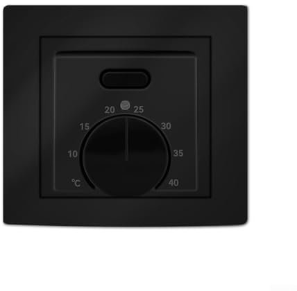 Heat Room Flooring Thermostat with External Sensor, 230V 50/60Hz 16A Mechanical Manual Temperature Controller, Precise Control Over The Heat Room Flooring(Black)