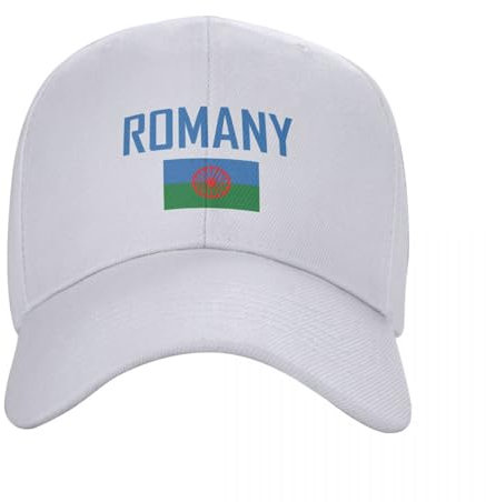 Casquette De Baseball avec Nom De Pays Gitane Et Rom avec Drapeau - Casquette De Football D'Extérieur Respirante Et Réglable pour Homme Et Femme, Casquette De Camionneur Classique, Casquette De P