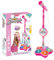 Kids Microphone with Adjustable Stand - Karaoke Machine with Flashing Stage Lights - Sing Musical Toy for Girls & Boys - Adjustable Height Mic for Kids Parties (Pink)