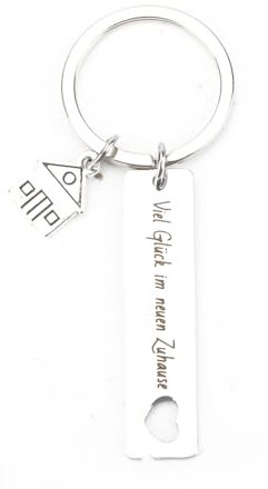 MUCOOS Personalisierte Schlüsselanhänger, Türschlüsselanhänger, Schlüsselanhänger, Geschenke Für Ein Neues Zuhause, Lückwunschgeschenke Zum Umzug, Geschenke Für Ein Neues Zuhause Für Paare