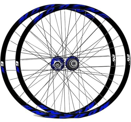 JJHIOI Mountainbike Laufradsatz 26 27,5 29 Zoll MTB Laufradsatz Schnellspanner Scheibenbremse 32H Felge Vorne Hinterräder für 8/9/10/11 Gang Kassette