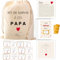 Kit de Survie pour Futur Papa - Boîte à Papa Cadeau de Naissance - Pochon en Coton Bio avec Cartes à Gratter & Bons Joker - Idéal pour Baby Shower, Annonce de Grossesse, Gender Reveal