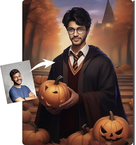 Callvin - Fotografía de fantasía sobre placa de aluminio personalizada (mago, 30 cm x 40 cm, sin marco)