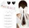 JGA Accessoires Frauen JGA Schleife Schleier 8pcs Bride To Be Schärpe Perlen Sonnenbrille Braut Team Bride Armbänder Herz Brille Hochzeit Junggesellinnenabschied Deko Set Weiß Bachelorette Brautparty