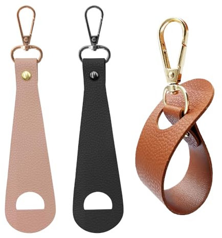 MUWINC Reisehutclip (3er Set) – Kompakte Hutclips Zum Mitnehmen,Hutclips Für Festival-Urlaub Für Handtasche, Rucksack Und Koffer(Braun,Schwarz,Rosa)