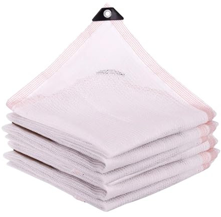 Blanc Filet D'ombrage Extérieur 70% Voile D Ombrage 3X4.0m Respirante Toile Ombrage Exterieur avec Oeillets for Serre Pergola Jardin(3 * 4.0m)