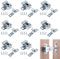 HELION 8 PCS Door Catches for Internal Doors, Double Roller Catch with Screw Cupboard Catches and Latches, Roller Door Catch for Closet Kitchen Cabinet Latch and Catche with Screws