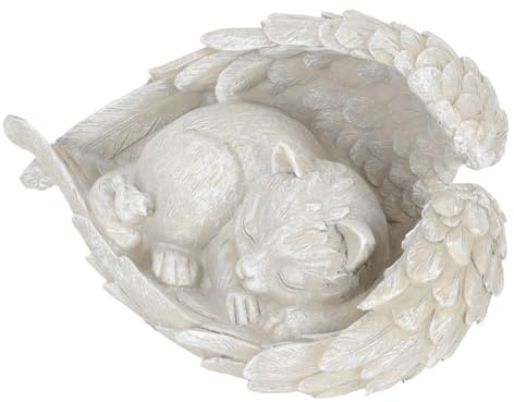 TOYANDONA Gedenkstein Für Katze Aus Harzmaterial Grabstein Für Kätzchen Statue Zur Erinnerung An Haustier Tribut Für Verstorbene Katze Garten Deko Stein Für
