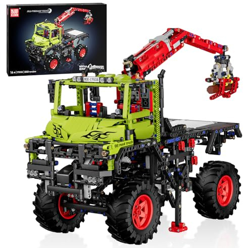 Mould King Geländewagen Bauset, Konstruktions-Baukasten für Allrad-Offroad-Truck Modell mit Motor, 2002 Teile STEM Spielzeug für Jungen ab 14 Jahren & Erwachsene, Technik-Bausatz (17038)