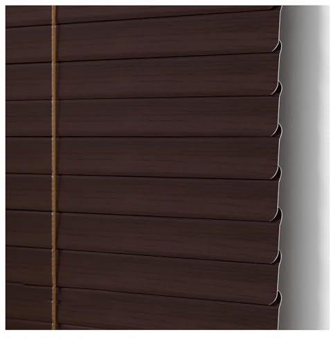 PQPQLI Finestre Tende Veneziana Veneziane in Alluminio Tenda Veneziana in Finto Legno, visibilità, Protezione dalla Luce E Ai Raggi Solari, per Privacy, Kit di Montaggio Incluso(G,L130xA140cm)