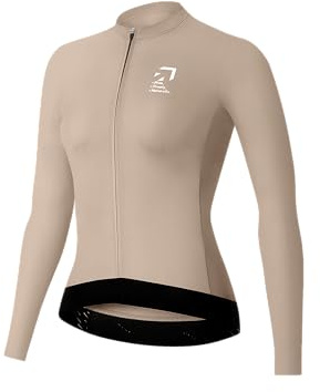 NUCKILY Radtrikot für Damen, Langarm Ultra-Thin Sommer Rennrad Trikot, Durchgehender Reißverschluss mit Taschen schnell trocknendes Fahrradtrikot