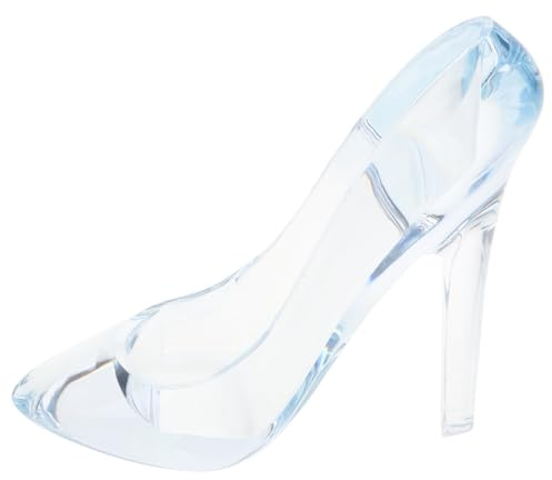 STOBAZA Kristallklarer Prinzessin High Heel Schuh Dekoration Funkelnde Glasfigur für Hochzeit und Geburtstag Multifunktionales Wohnaccessoire als Tischmittelstück und Süßigkeitenhalter