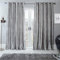 Sienna Silver Crushed Velvet Curtain Eyelet Ring Top Pair of Fully Lined Curtains, Soft Luxury Light Blocking Curtains for Bedroom Living Room 2 Panel, 66 x 72