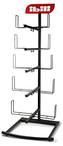 IBILI Expositor DE PAELLERAS, Stainless Steel, Negro, 30 x 30 x 175 cm