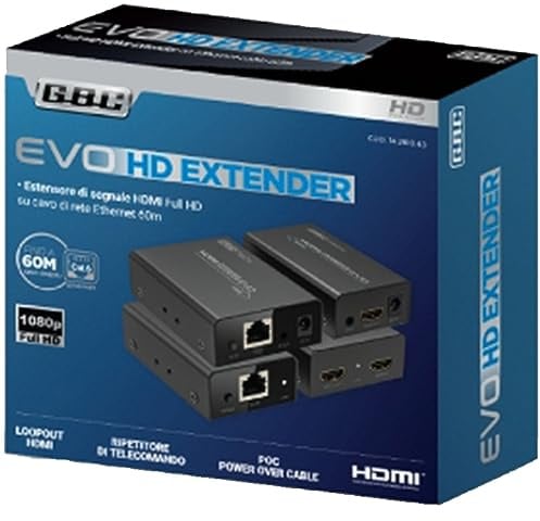 Cavo Estensore Di Segnale Hdmi Su Cavo Ethernet 60m - Porta Hdmi Passante - Ripetitore Di Telecoman