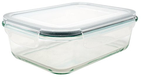 Nerthus FIH 298 Recipiente hermético 0,37L, recipiente de cristal tamaño pequeño, 370 ml