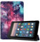SATURCASE Case for Amazon Fire 7 2019 Released (9th Generation), Beautiful PU Leather Flip Foldable Folio Stand Protective Tablet Cover with Auto Sleep/Wake Function (KN-7)