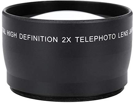 58mm 2X Vergrößerung Universal Telekonverter Teleobjektiv mit Tasche für Kameras Zubehör Default