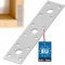 KOTARBAU® Placa perforada, 145 x 40 mm, Conector plano en acero inoxidable, Soporte de fijación, Pletina de acero para unir piezas o reparar muebles, Placa de montaje