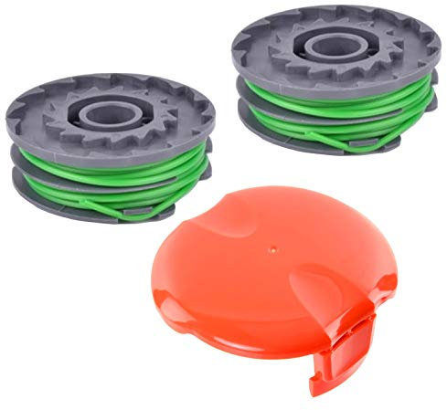 SPARES2GO Spool & Line + Cover for Flymo Contour Power Trim 600HD 650E Strimmer Trimmer (2 x Spools + 1 Cover)