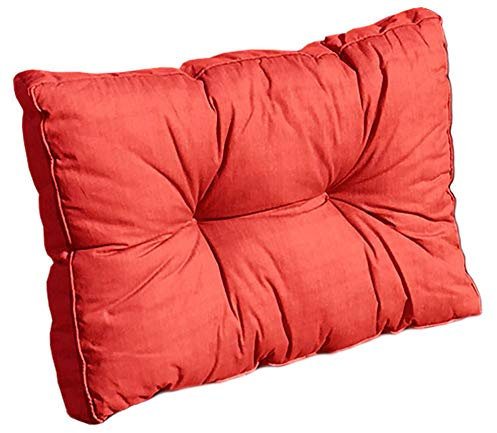 GMD Living Premium Palettenpolster, Auflage, Palettenkissen, Verschiedene Formen und Farben, Farbe:rot, Form:Rückenkissen