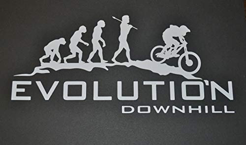 myrockshirt Evolution Downhill ca 20cm AFFE Aufkleber Sticker Autoaufkleber Profi-Qualität Sticker UV-fest