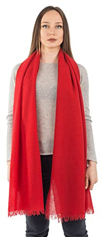 Dalle Piane Cashmere - Pashmina aus 100% Kaschmir - Made in Italy - für Frau, Farbe: Rot, Einheitsgröße