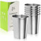 Robin Goods® 6X Gobelets en Acier Inoxydable - Camping et Voyage 250 ML - Incassables et Sans BPA (006 Pièces - Couleur Argent)
