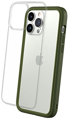 RhinoShield Funda Modular Compatible con [iPhone 13 Pro MAX] | Mod NX - Carcasa Personalizable Protectora Resistente a Impactos - Verde Camuflaje