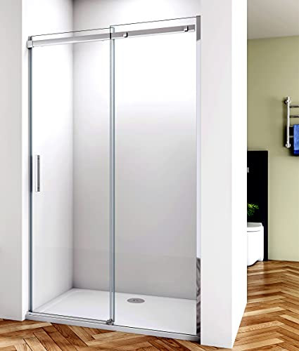 Acezanble 110x195cm Duschtür Nischentür Duschabtrennung Schiebetür 6mm glas