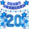 Luftballons 20. geburtstag mann deko blau,Geburtstagsdeko 20 jahre mann,Folienballon 20 Geburtstag Dekoration männer,deko 20. Geburtstag Mann Deko blau,geburtstags banner 20 geburtstag deko