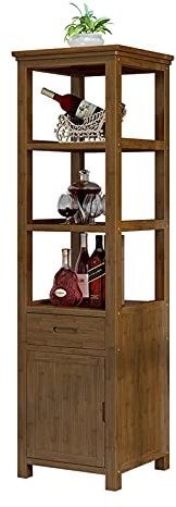 WAOCEO Weinregale Weinkabinett Büroregal Holz Weinglas Rack Dekoration Lagerstange Ausstellungsschrank for Heim Wohnzimmer Restaurant barschrank