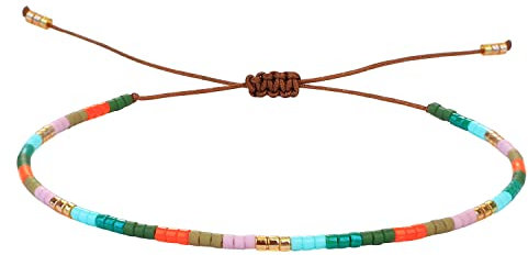 KELITCH Bunte Miyuki Perlen Armbänder Winzig Seil Damen Armbänder Mode Armreif Geschenk