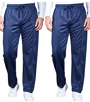 Chums Men's Twinpack of Tracksuit Pants Jogging Bottoms with Elastic Waist Navy 50W / 29L