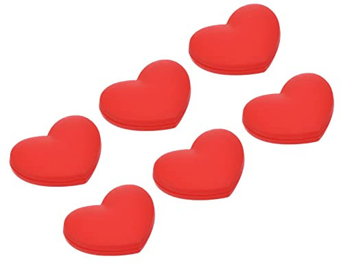 PATIKIL Tennis Vibrazione Smorzatore, 6pz Forma Cuore Silicone Shock Ammortizzante Racchetta Corda Smorzamento per Tennis Racchetta, Rosso