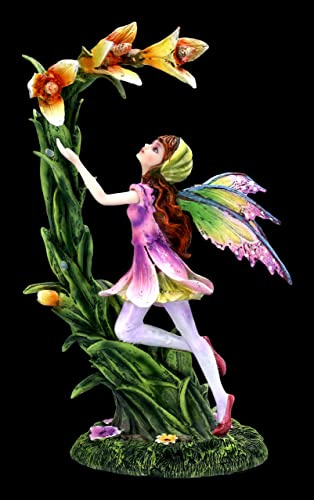 Elfen Figur Beeny sammelt Nektar aus Blumen | Fairy Statue