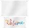 Gadpiparty 2 Sets Große Leere Banner Mit Hängenden Seilen Polyester-Sublimationsbanner Bemalbare DIY-Bannerschilder Für Partys Im Innen- Außenbereich (Weiß 5 X 3 Fuß)