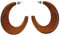 Soul-Cats 1 Paar Statement Holz Creolen braun große Ohrringe Natur Ethno Boho Style Hoops, Farbe: braun