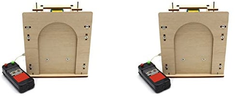 VENEKA Lot de 2 portes d'ascenseur en bois 1 maison maison garage modèle porte électrique kit bricolage technologie jouet