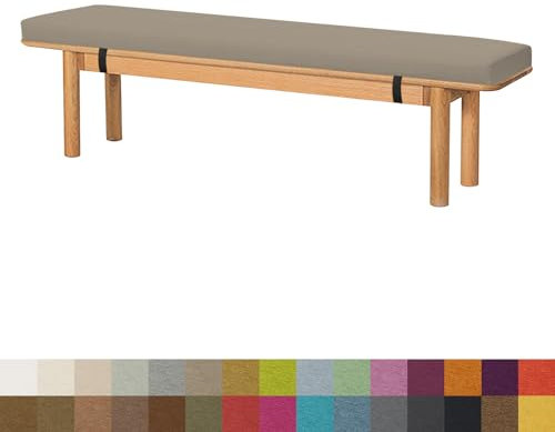 DQWJYYDS Sitzauflage Sitzkissen Bankpolster 90x35x3 cm mit Stuhlkissen abnehmbarem Bezug für Outdoor Gartenmöbel Terrasse Drinnen Sitz Color#6 Hellbraun