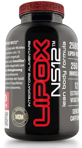 Net Integratori LIPOX NS12 90cpr - Termogenico Brucia Grassi - Promuove la Definizione Muscolare, Riduce la Fame Nervosa, Senza Stimolanti e Caffeina
