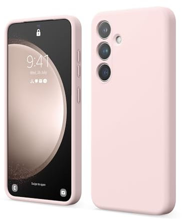 elago Coque Silicone Liquide Compatible avec Samsung Galaxy S24, Silicone Qualité Supérieure, Coque Protection Intégrale [Structure Antichoc 4 Couches], Doublure Microfibre Douce Anti-Rayures (Rose)