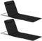 Outsunny Conjunto de 2 Esterillas de Playa Plegable Esterillas con Respaldo Reclinable en 5 Niveles Reposacabezas y Bolsa de Transporte 134x48x33-43 cm Negro