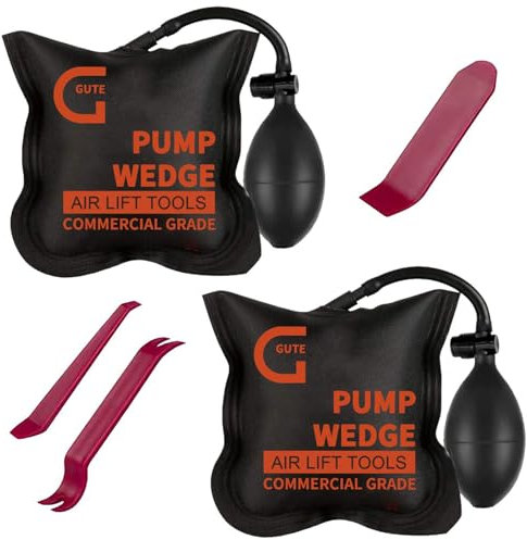 Gute Montagekissen Luftkissen Air Wedge Pump,Hebekissen Aufblasbar,Pneumatikspanner Spreizkissen,Air Wedge Pump,Luftkissenheber für Fenster,Tür,Auto,Großgeräte (2 Stück)