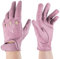 Zerimar reithandschuhe damen - Perforierte Fahrhandschuhe mit atmenden Fingerknöchel Löchern Handschuhe Weiche Leder Damen - Handschuhe Damen Leder - Ideal für Outdoor - Farbe Rosa - Größe 7