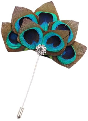 SAFIGLE 1Stk Pfauenfeder-Corsage giteer safe geschenke für freundinen broschen für kleidung Kleidungsbrosche Elegante Brosche Europäisch und amerikanisch schmücken Zubehör Korsage Feder
