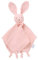 LAWKUL Doudou pour bébé en coton bio - Couverture de sécurité en mousseline douce - Pour nouveau-né garçon et fille - 40 x 40 cm - Lapin rose