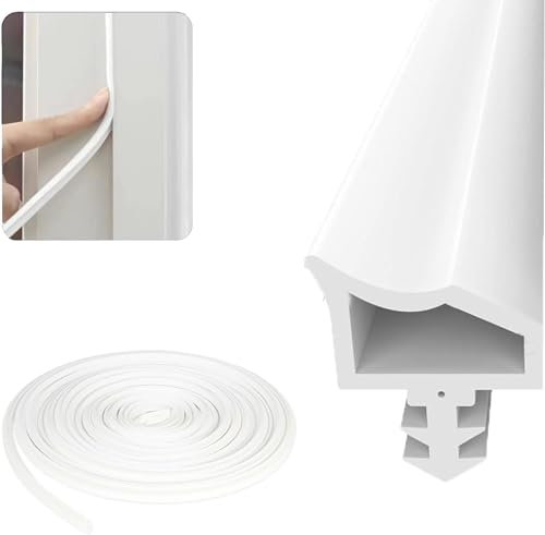 20M Türrahmen Dichtung für Schallschutz,Türdichtung Weiß Holzzarge, Zugluftstopper und Türdichtungen, für Feuchtigkeitsbest, Schalldämmung und Kollisionsvermeidung